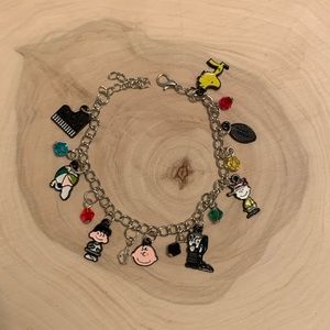 3/$30 Peanuts Charlie Brown theme Charm Bracelet